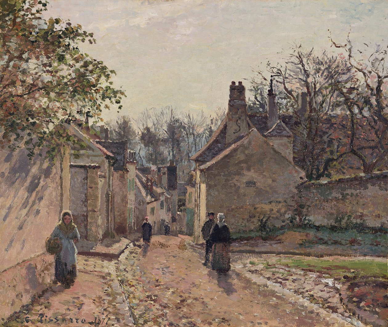 A Village Street, Louveciennes alkotó: Camille Pissarro