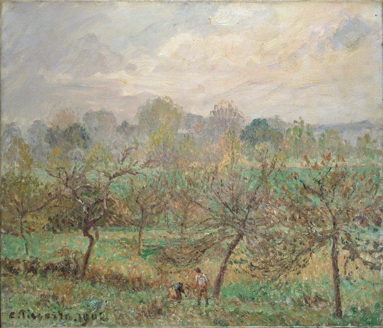 Ősz, Reggeli Köd, Éragny-sur-Epte, 1902 alkotó: Camille Pissarro