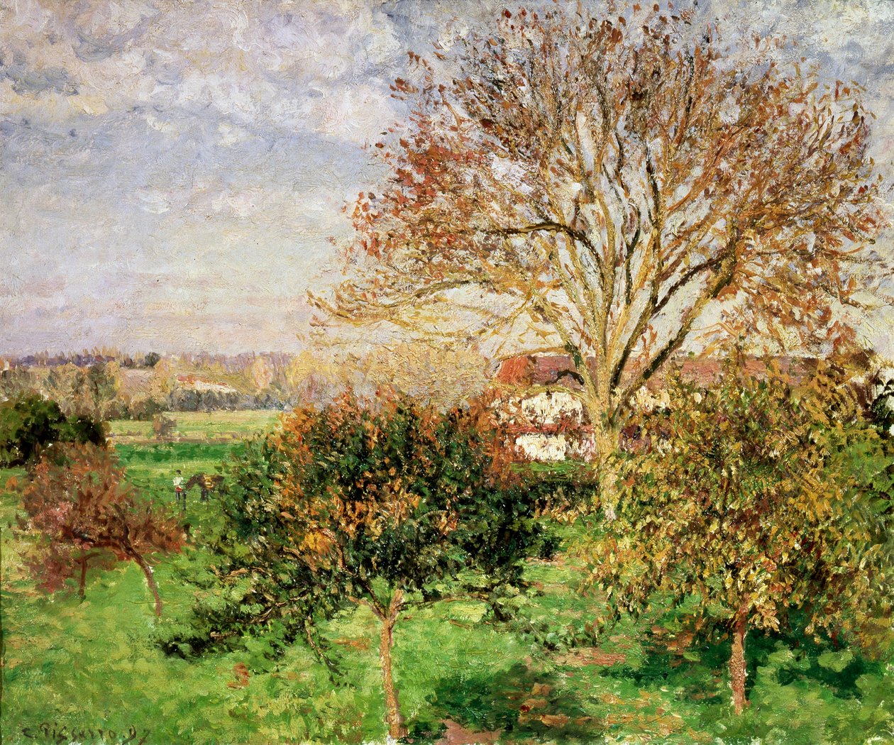 Őszi reggel Èragnyban, 1897 alkotó: Camille Jacob Pissarro