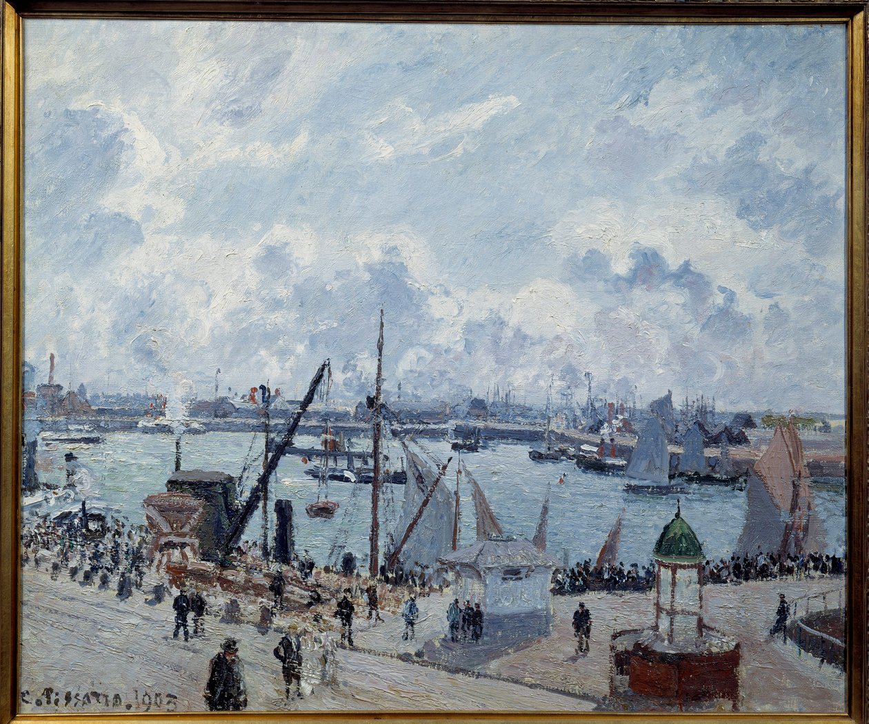 Le Havre külső kikötője, Southampton rakpart Camille Pissarro festménye (1830-1903) 1903 Le Havre, Szépművészeti Múzeum alkotó: Camille Jacob Pissarro