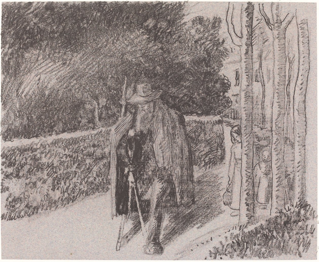 Koldus mankóval (Mendiant a la bequille) alkotó: Camille Pissarro