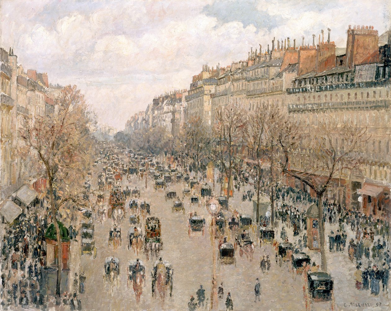 Boulevard Montmartre, Délutáni V alkotó: Camille Jacob Pissarro