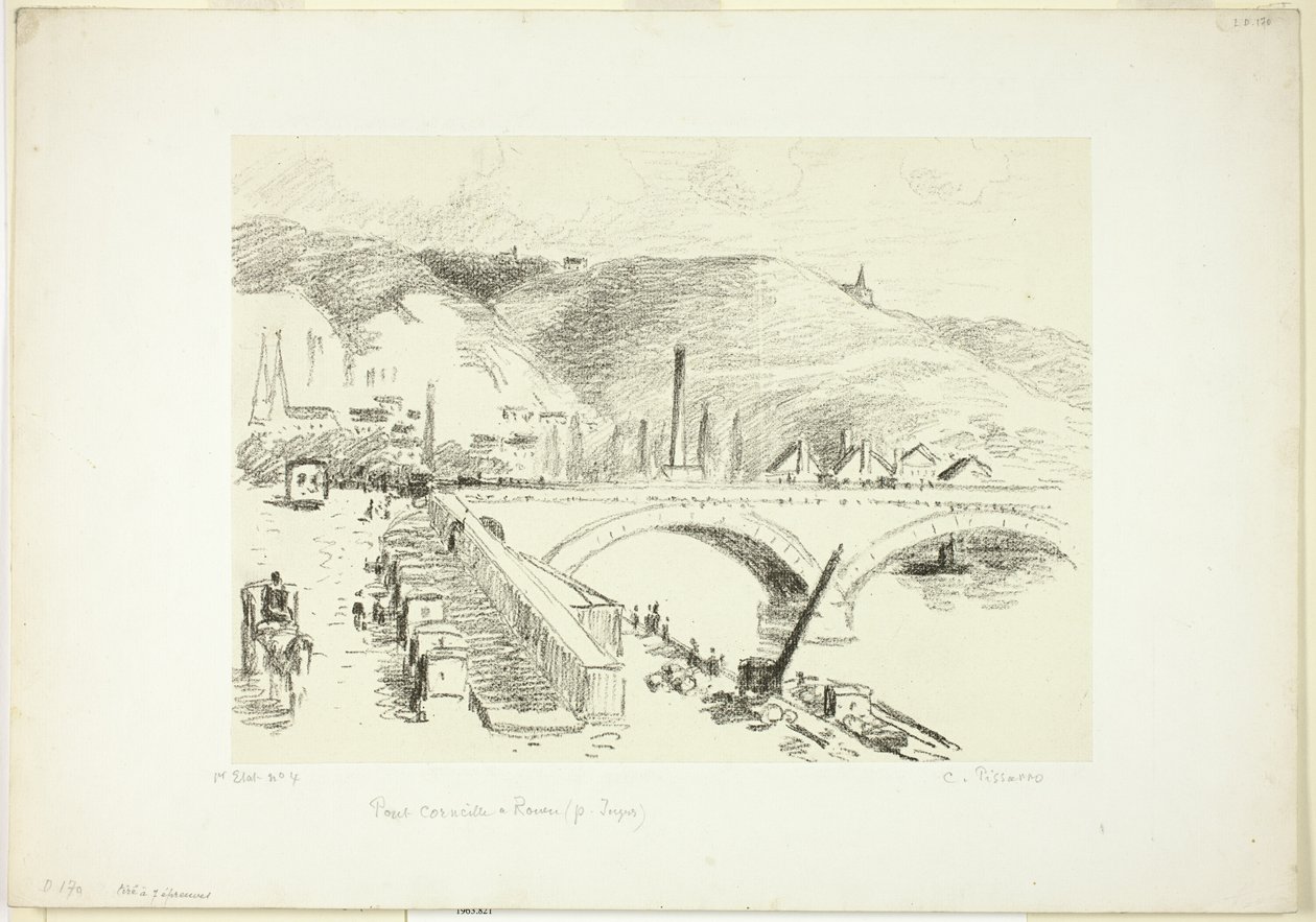 Rouen-i híd: Pont Corneille alkotó: Camille Pissarro