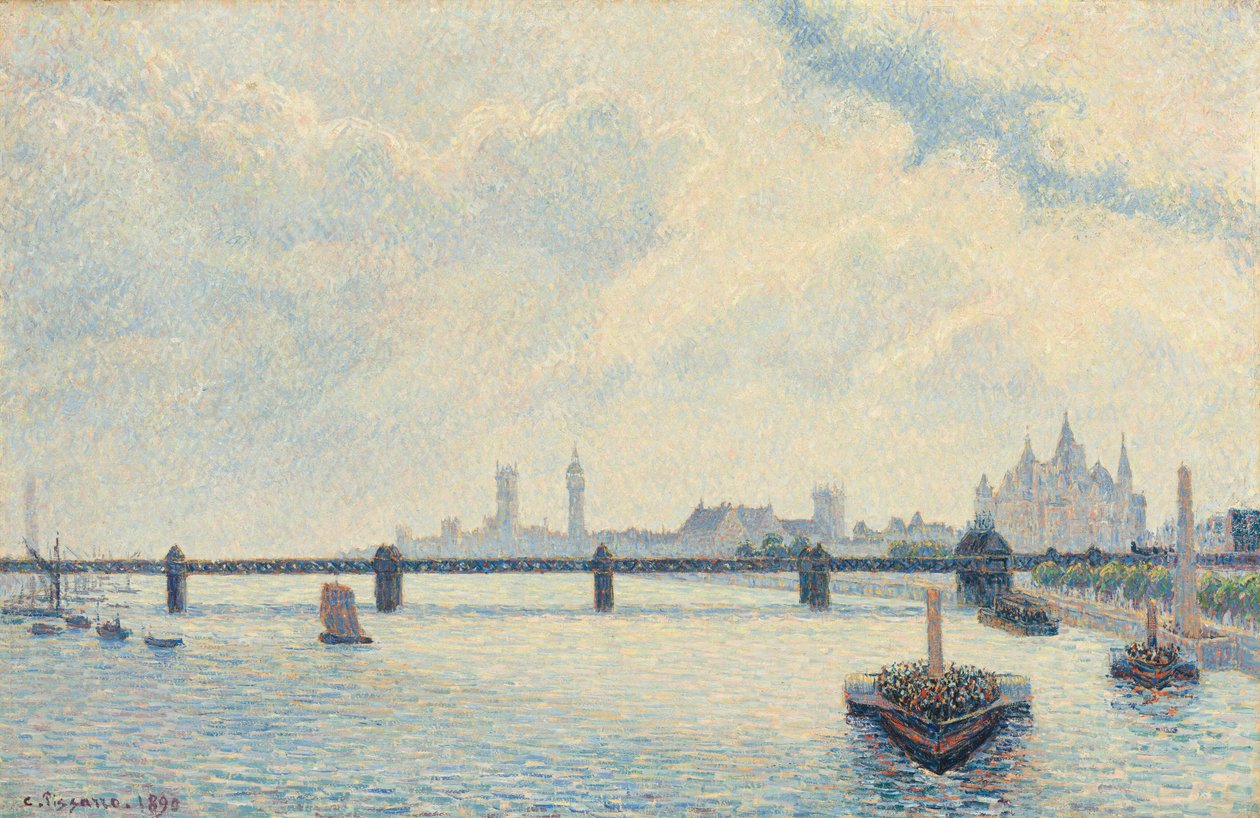 Charing Cross Bridge, London alkotó: Camille Pissarro