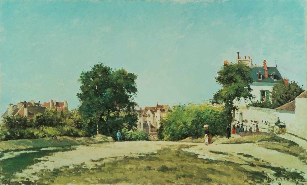 Pontoise régi temetőjének megtisztítása (Place du vieux cimetiere a Pontoise) alkotó: Camille Pissarro
