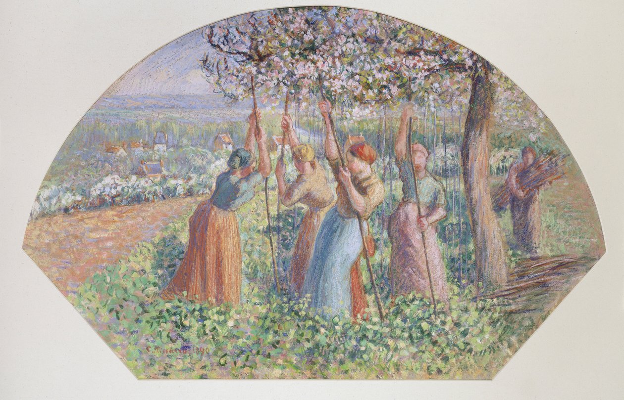 Rajzoló dizájn: Borsófogók, 1890 alkotó: Camille Pissarro