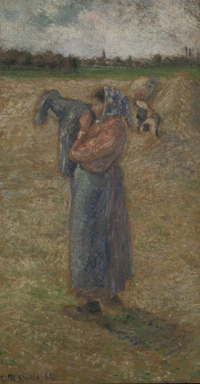 Nő a mezőkön, 1882. alkotó: Camille Pissarro