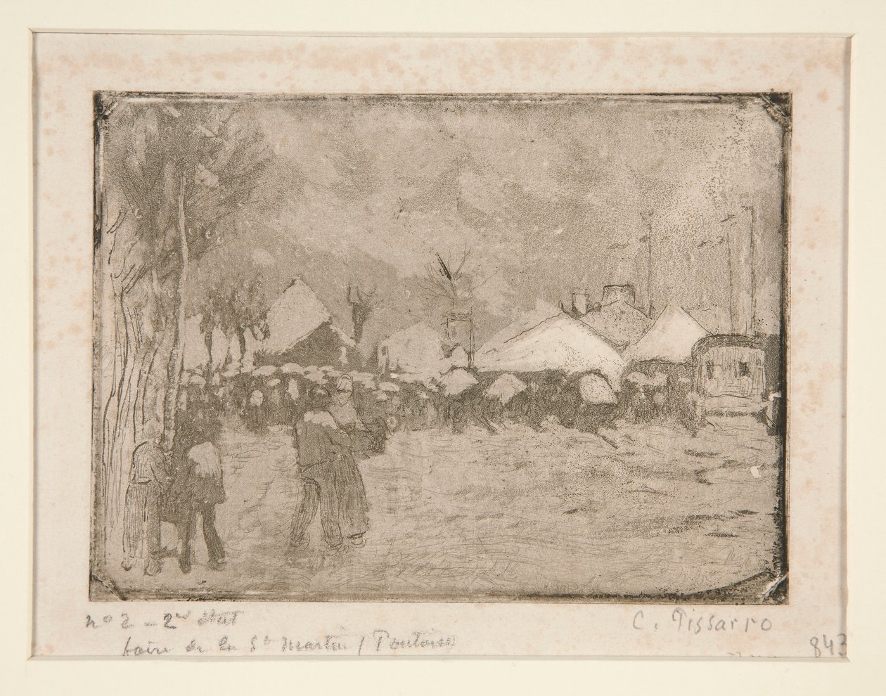 Szent Márton vásár, ? Pontoise (Saint-Martin vásár, Pontoise) alkotó: Camille Pissarro