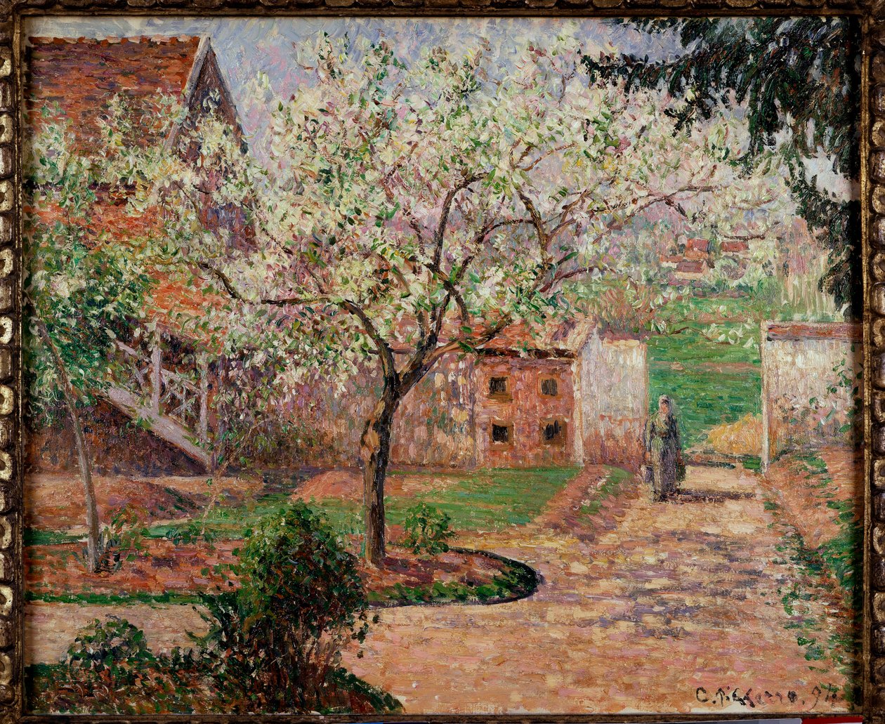 Kert Eragnyban Camille Pissarro (1830-1903) 19. századi magángyűjtemény festménye alkotó: Camille Jacob Pissarro