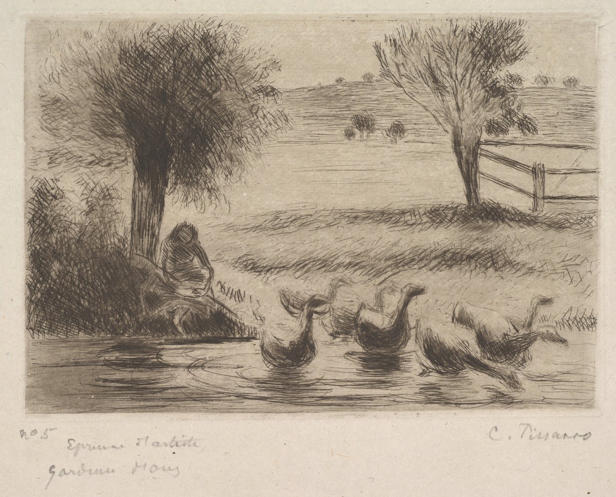 Libalány, 1888. alkotó: Camille Jacob Pissarro