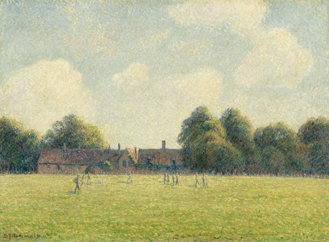 Hampton Court Green, 1891. alkotó: Camille Pissarro