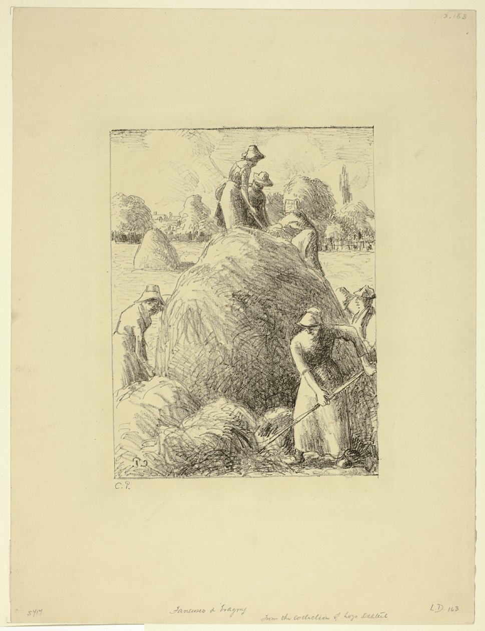 Eragny szénagyártói alkotó: Camille Pissarro