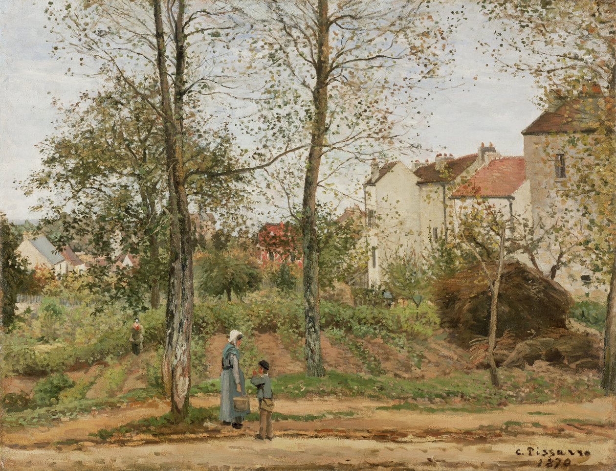 Bougival házak (Ősz) alkotó: Camille Pissarro