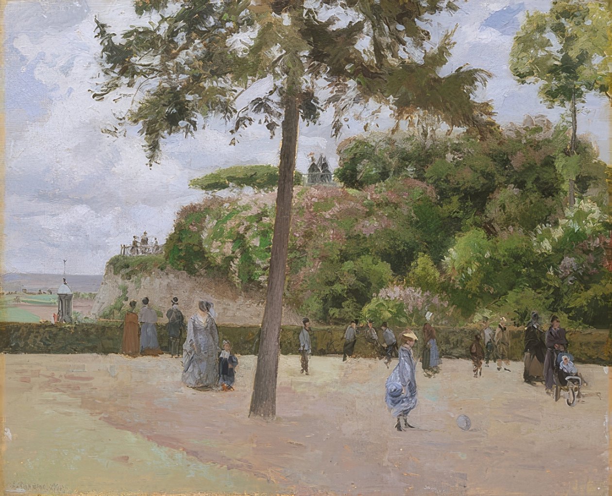 A Pontoise parkban. 1874 alkotó: Camille Jacob Pissarro