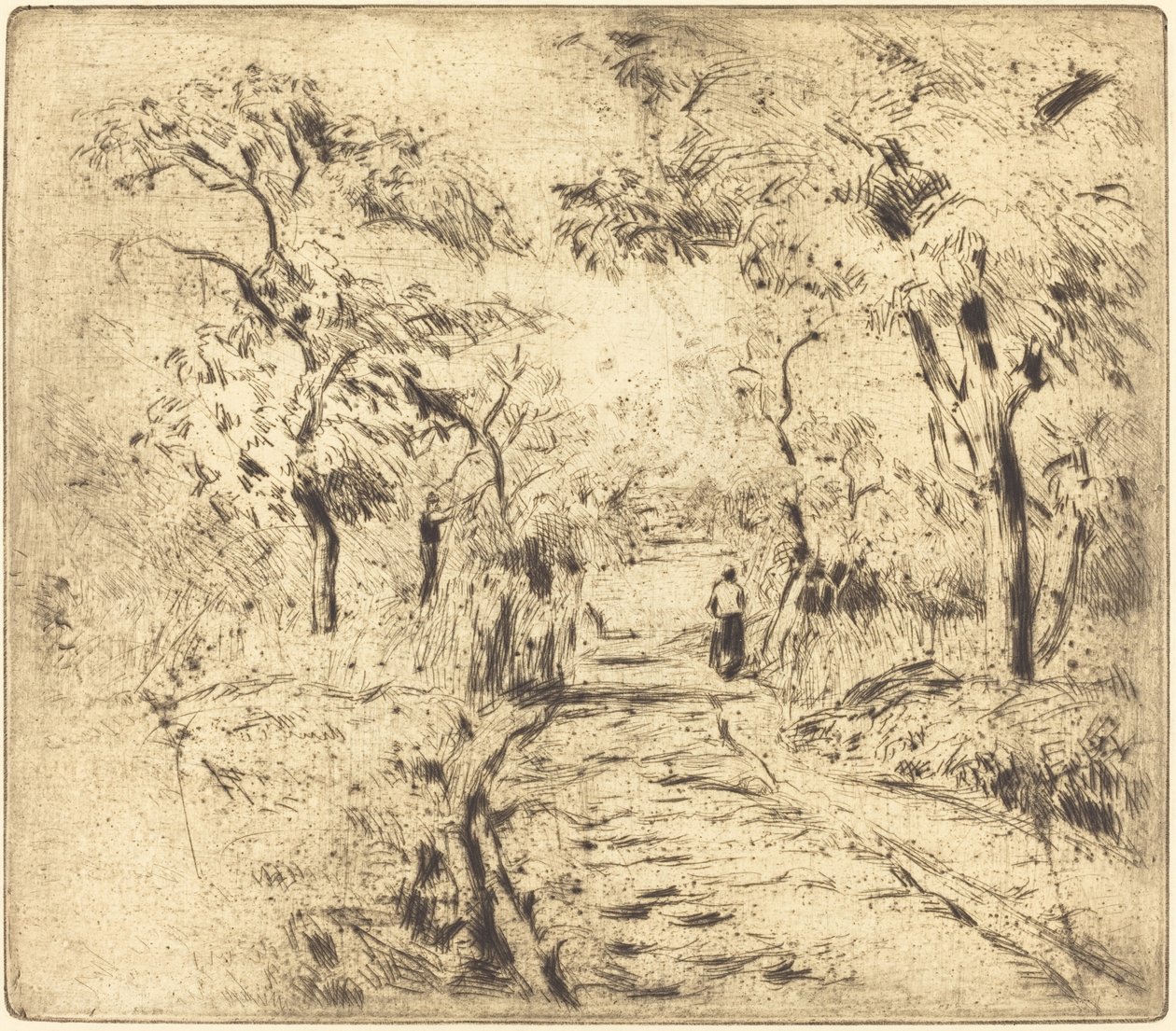In the Fields at Ennery (Dans les champs, a Ennery) alkotó: Camille Pissarro