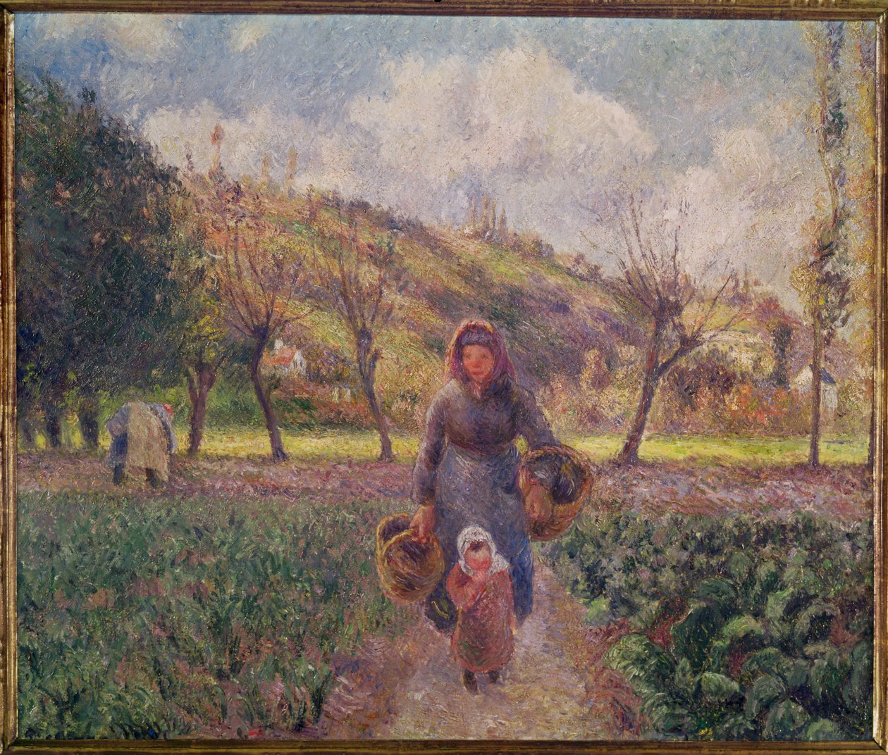 A kertben (olaj, vászon) alkotó: Camille Pissarro