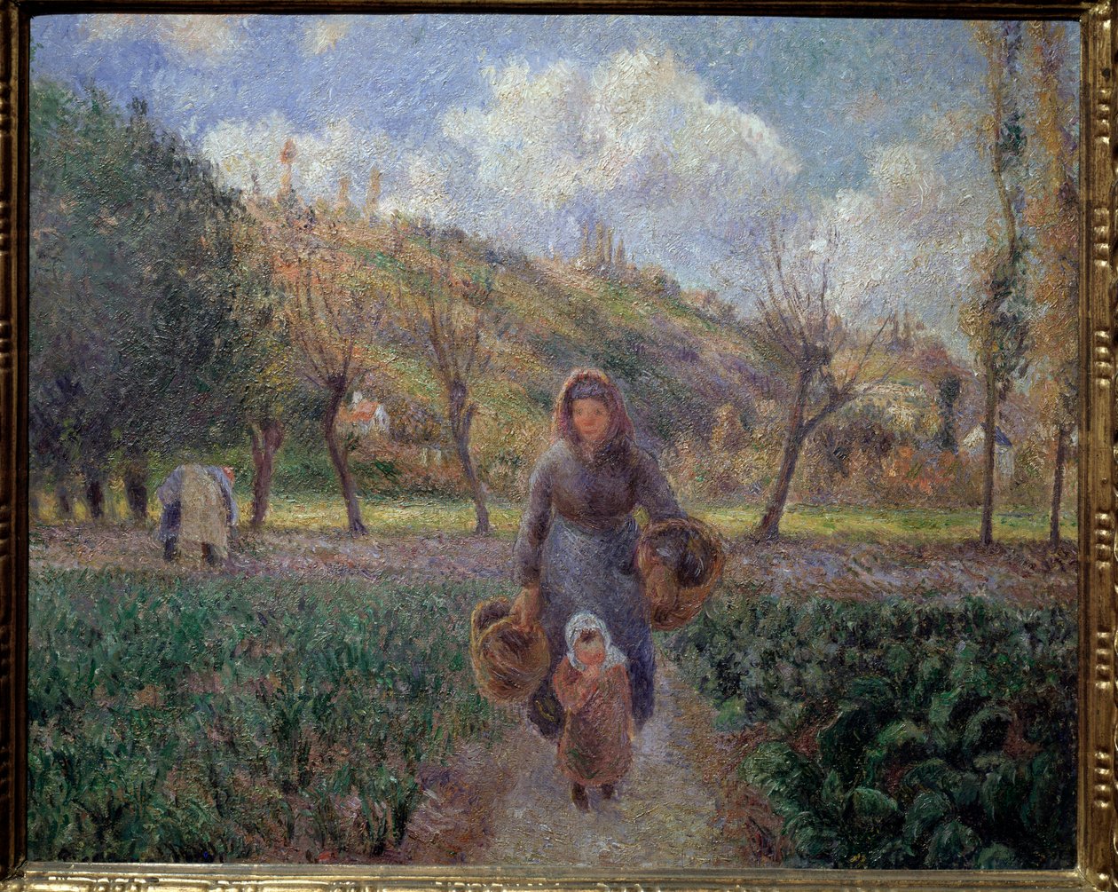 A veteményesben Camille Pissarro (1830-1903) festménye 1881 Méret: 45,5x55 cm Prágai Nemzeti Galéria alkotó: Camille Jacob Pissarro