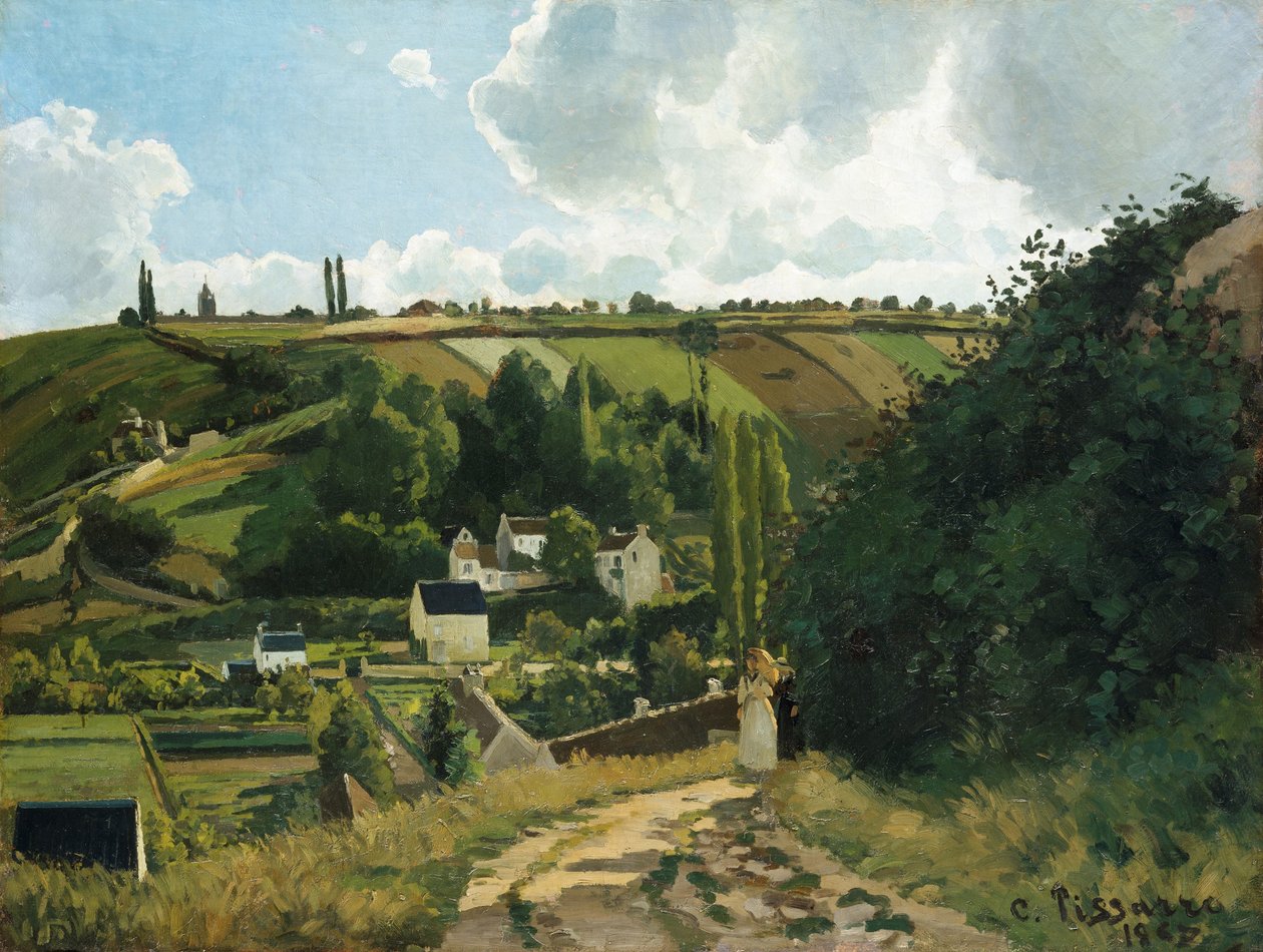 Jalais-hegy Pontoise-ban alkotó: Camille Jacob Pissarro