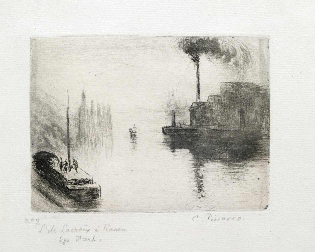 Ile Lacroix, Rouen, 1883 alkotó: Camille Pissarro