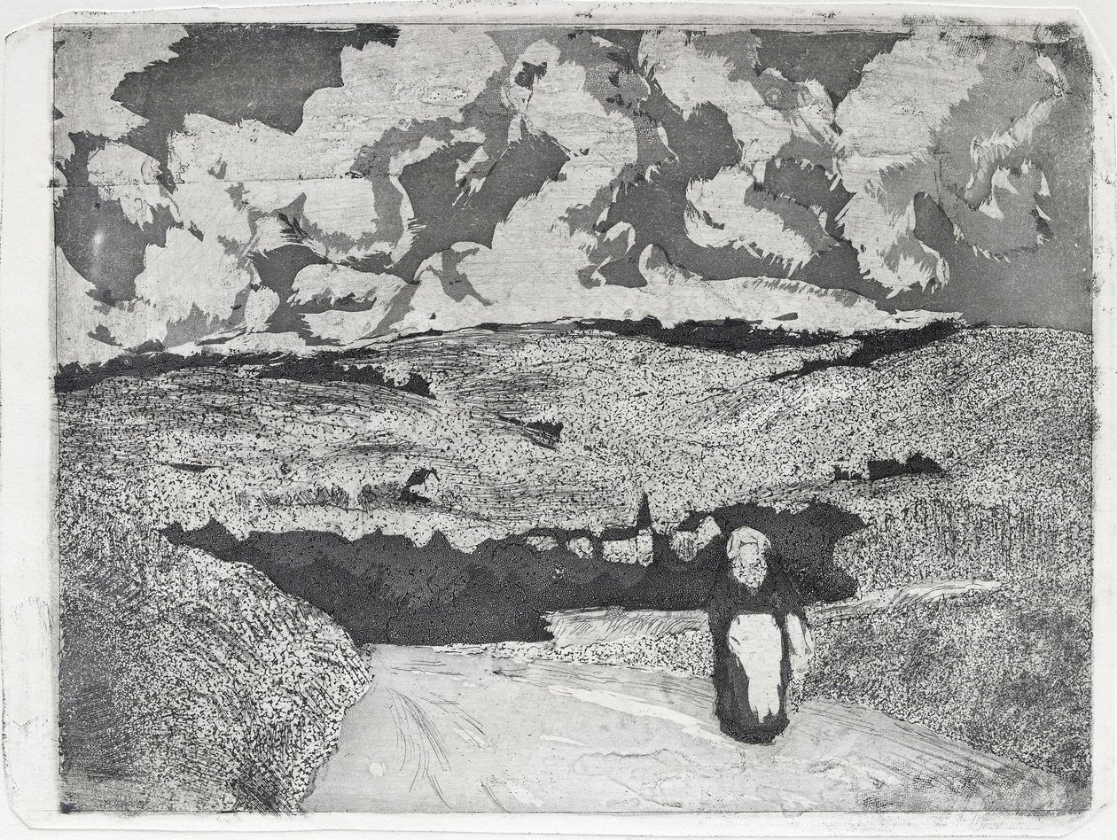 A nő az úton, 1879 alkotó: Camille Pissarro