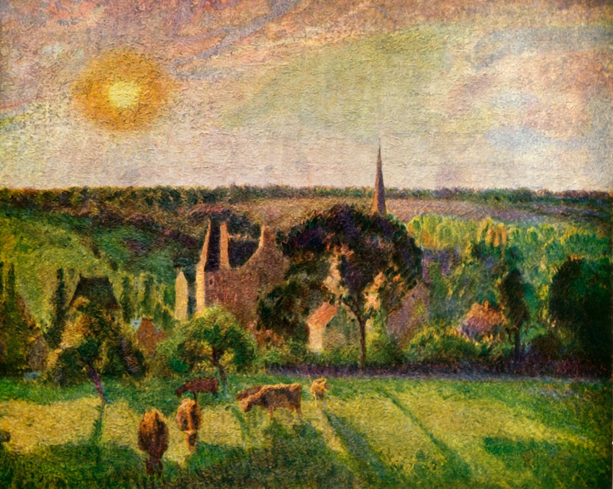 Eragny táj, 1897, 1939. alkotó: Camille Jacob Pissarro