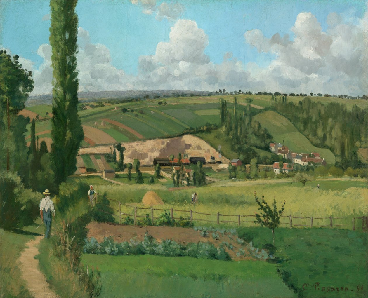 Táj Les Pâtis, Pontoise alkotó: Camille Pissarro