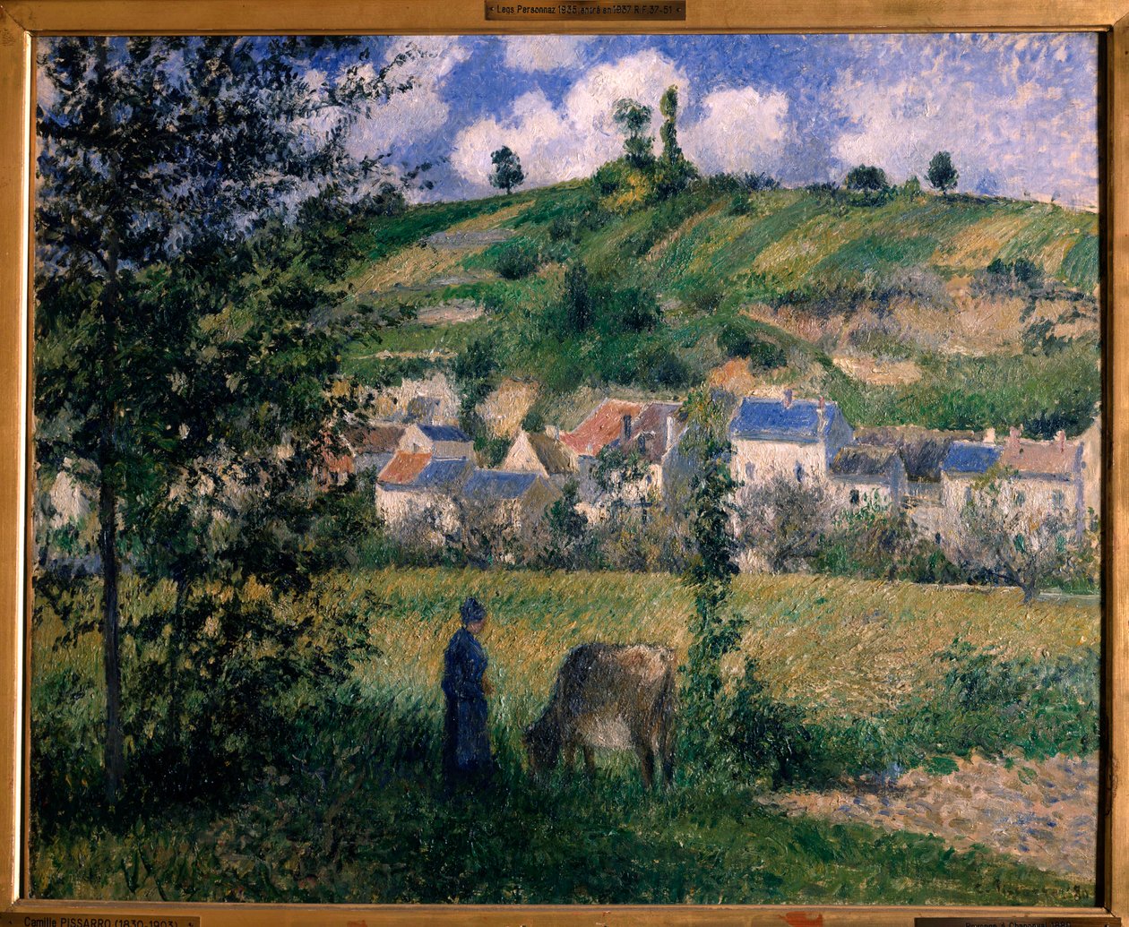 Tájkép Chaponvalban Camille Pissarro (1830-1903) festménye 1880 V. 0,54x0,65 m Párizs, Muse d