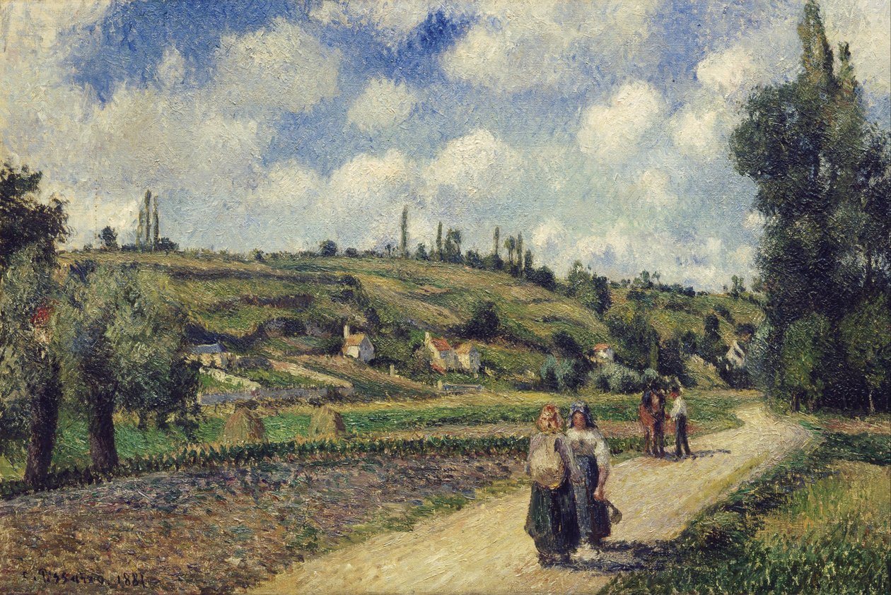Tájkép Pontoise mellett, az Auvers-i úton, 1881 alkotó: Camille Pissarro
