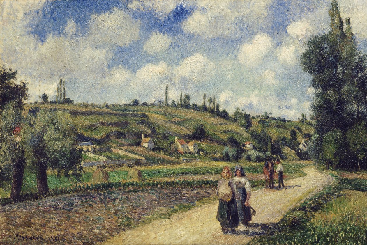 Táj Pontoise közelében, az Auvers Roadon, 1881 alkotó: Camille Jacob Pissarro
