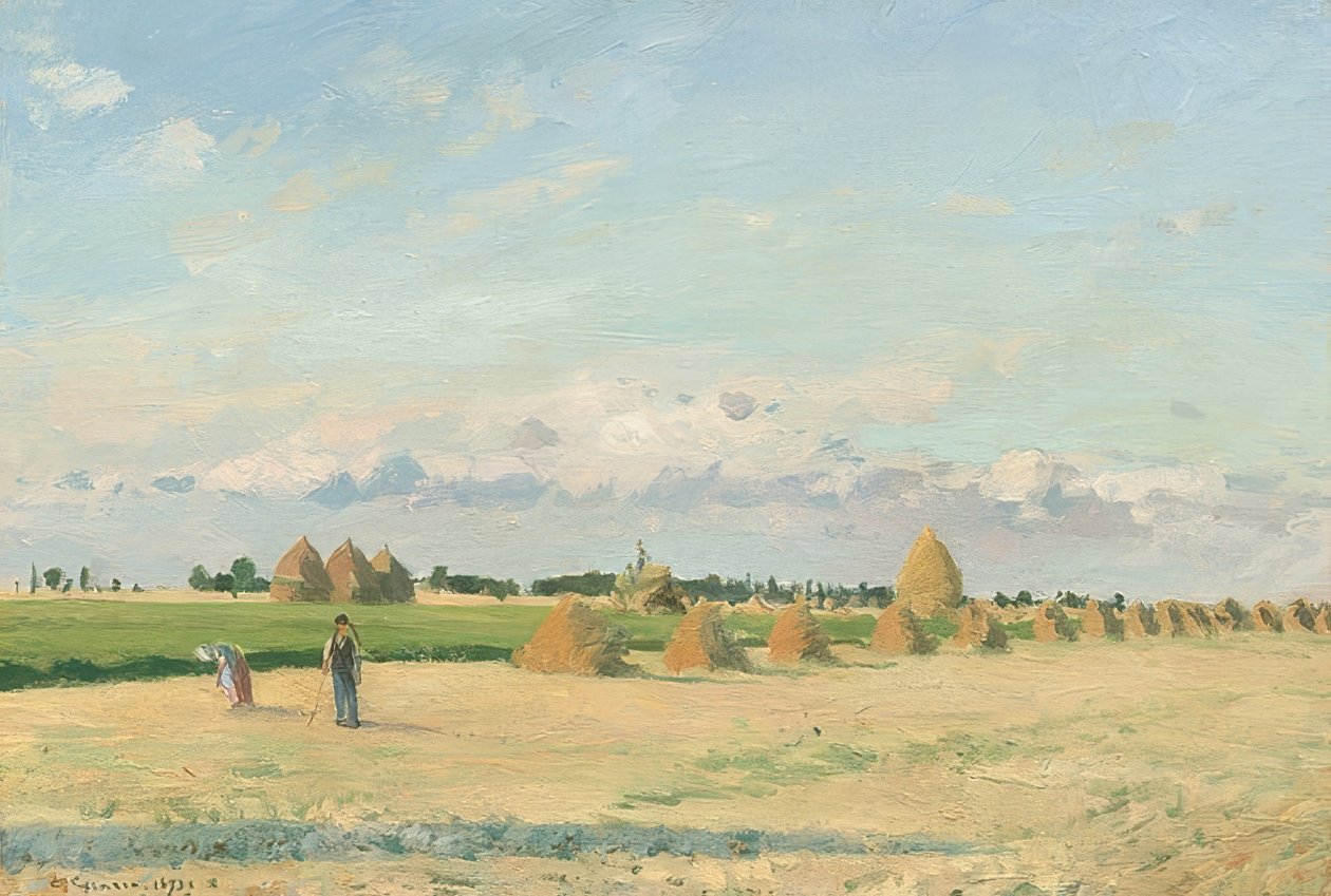 Táj, Ile-de-France. 1873 alkotó: Camille Jacob Pissarro