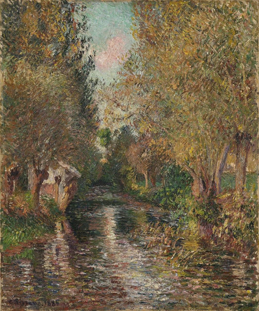 A bazincourt-i mosóház alkotó: Camille Pissarro