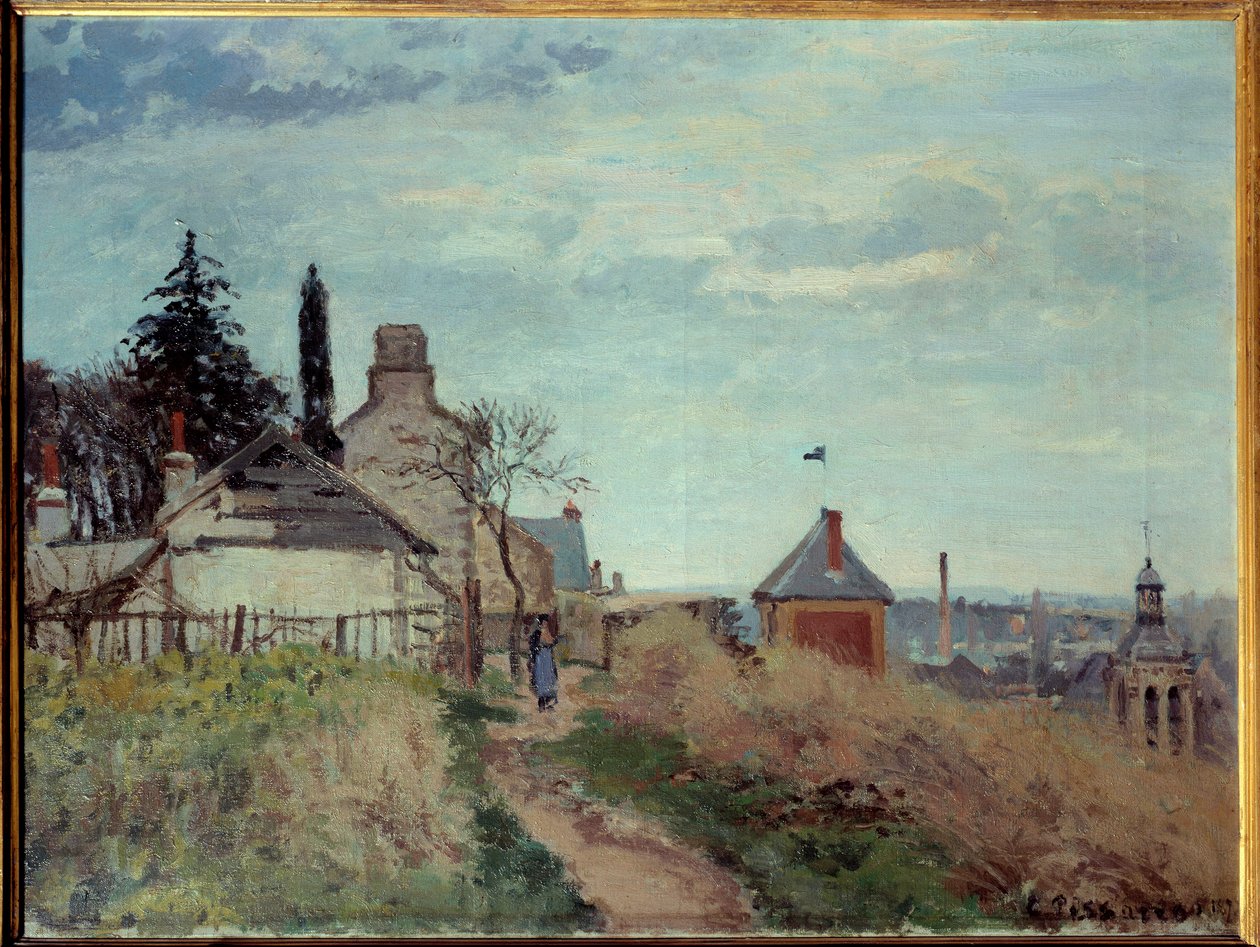 A Pontoise-i bíróság épülete Camille Pissarro (1830-1903) festménye 1872 V. 0,4x0,54 m Párizs, Orsay Múzeum alkotó: Camille Jacob Pissarro