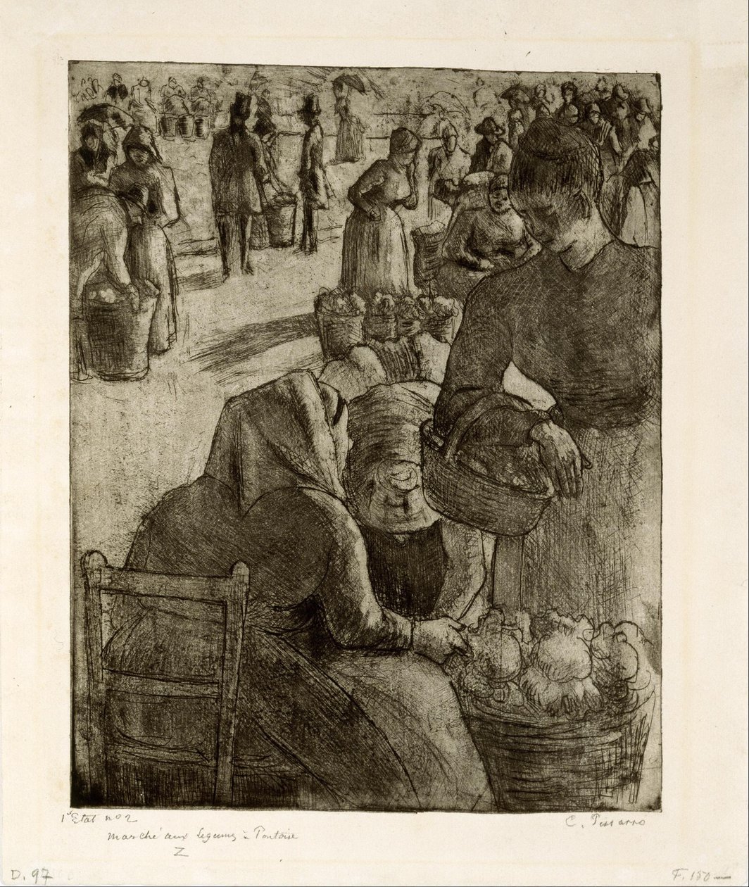 Zöldséges séta Pontoise-ban alkotó: Camille Pissarro