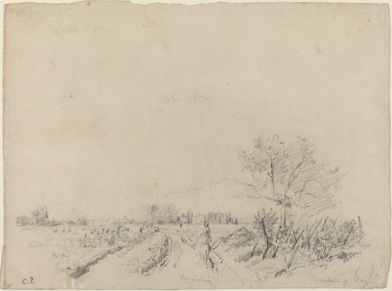 Montmorency Road, c. 18501860. alkotó: Camille Pissarro