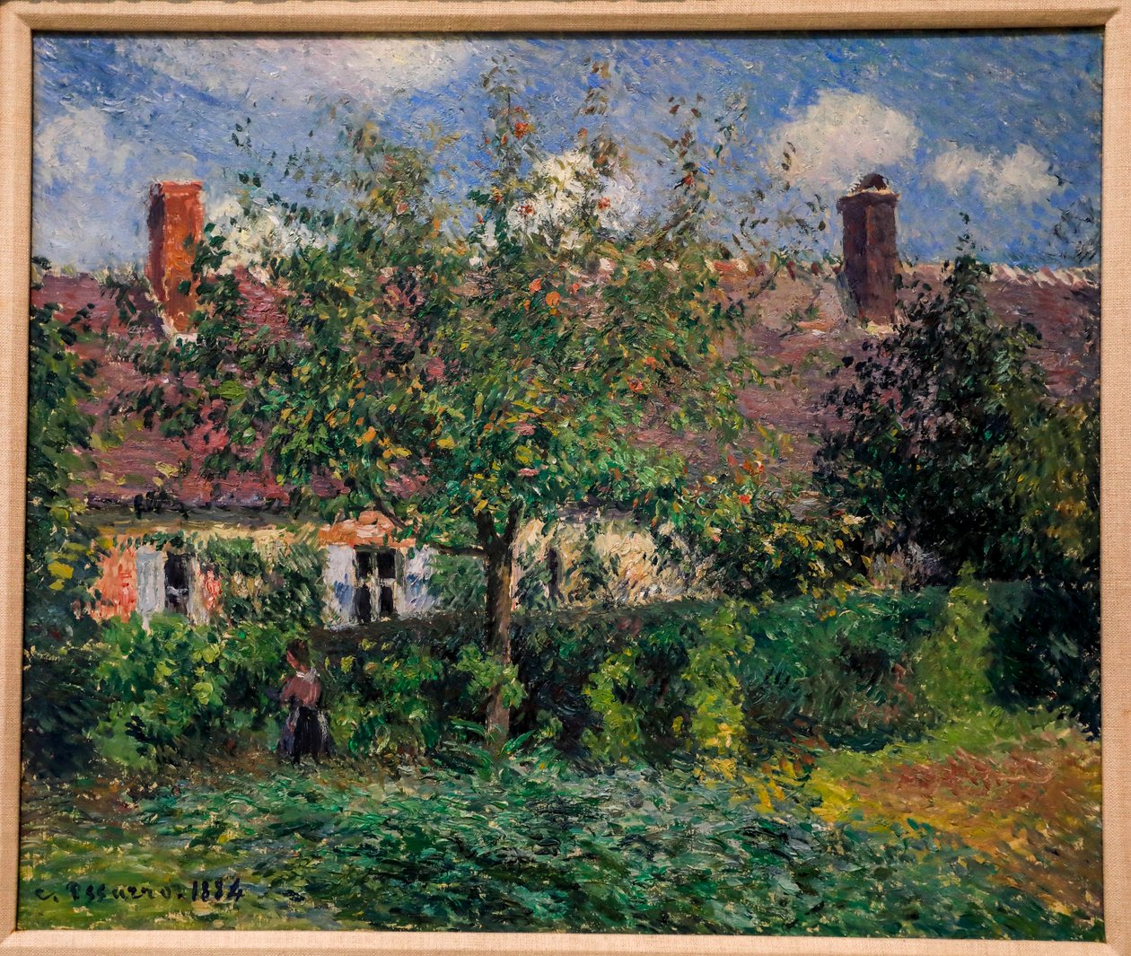 Èragny parasztház alkotó: Camille Pissarro