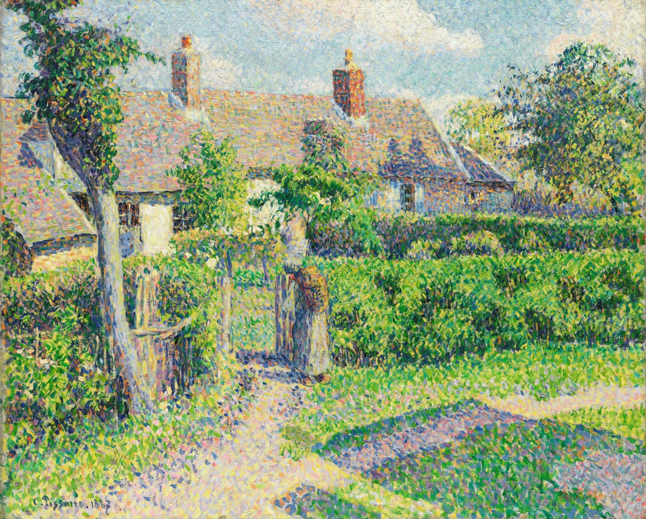 Parasztházak, Eragny alkotó: Camille Pissarro
