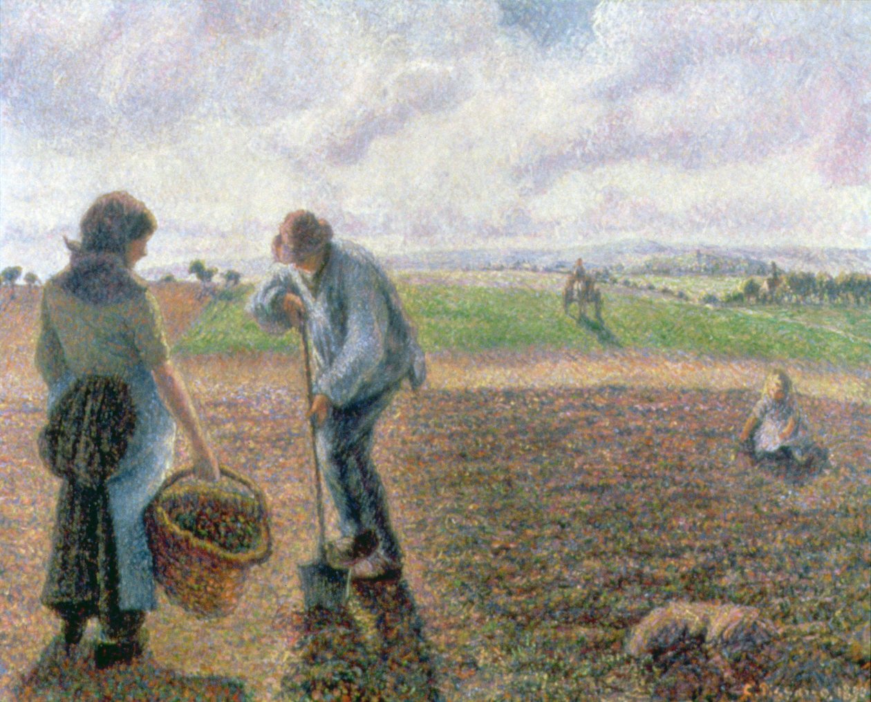 Parasztok a mezőn, Eragny alkotó: Camille Jacob Pissarro