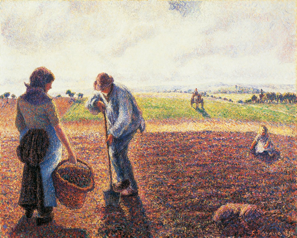 Parasztok a mezőn, Eragny alkotó: Camille Pissarro