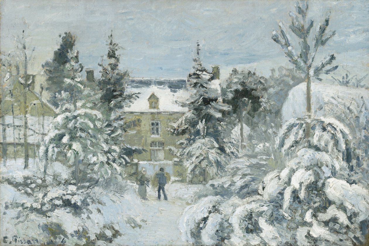 Piette háza Montfoucault-ban, 1874 alkotó: Camille Jacob Pissarro