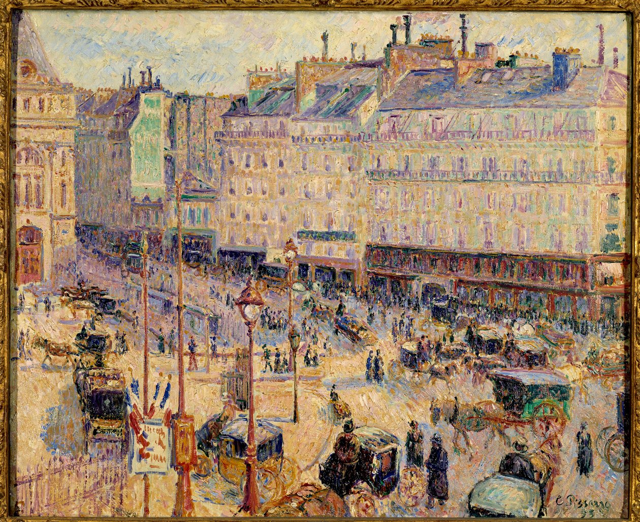 A Place du Havre Párizsban 1893-ban alkotó: Camille Pissarro