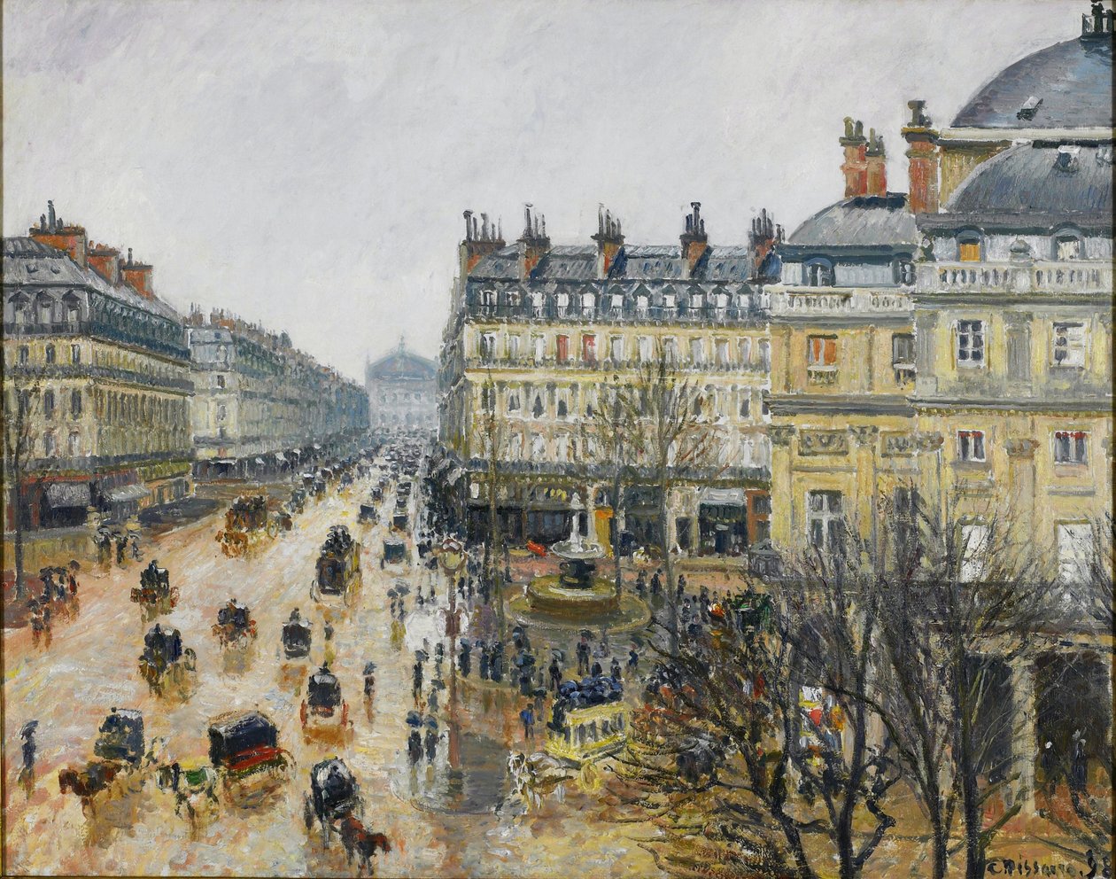 Place du Théâtre Français, Párizs: Eső alkotó: Camille Jacob Pissarro