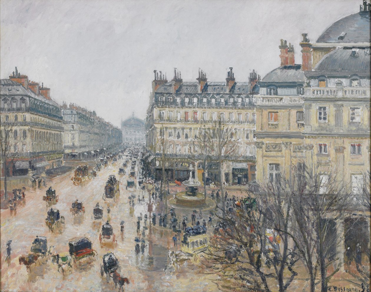 Francia Színház tér, Párizs: Eső alkotó: Camille Jacob Pissarro