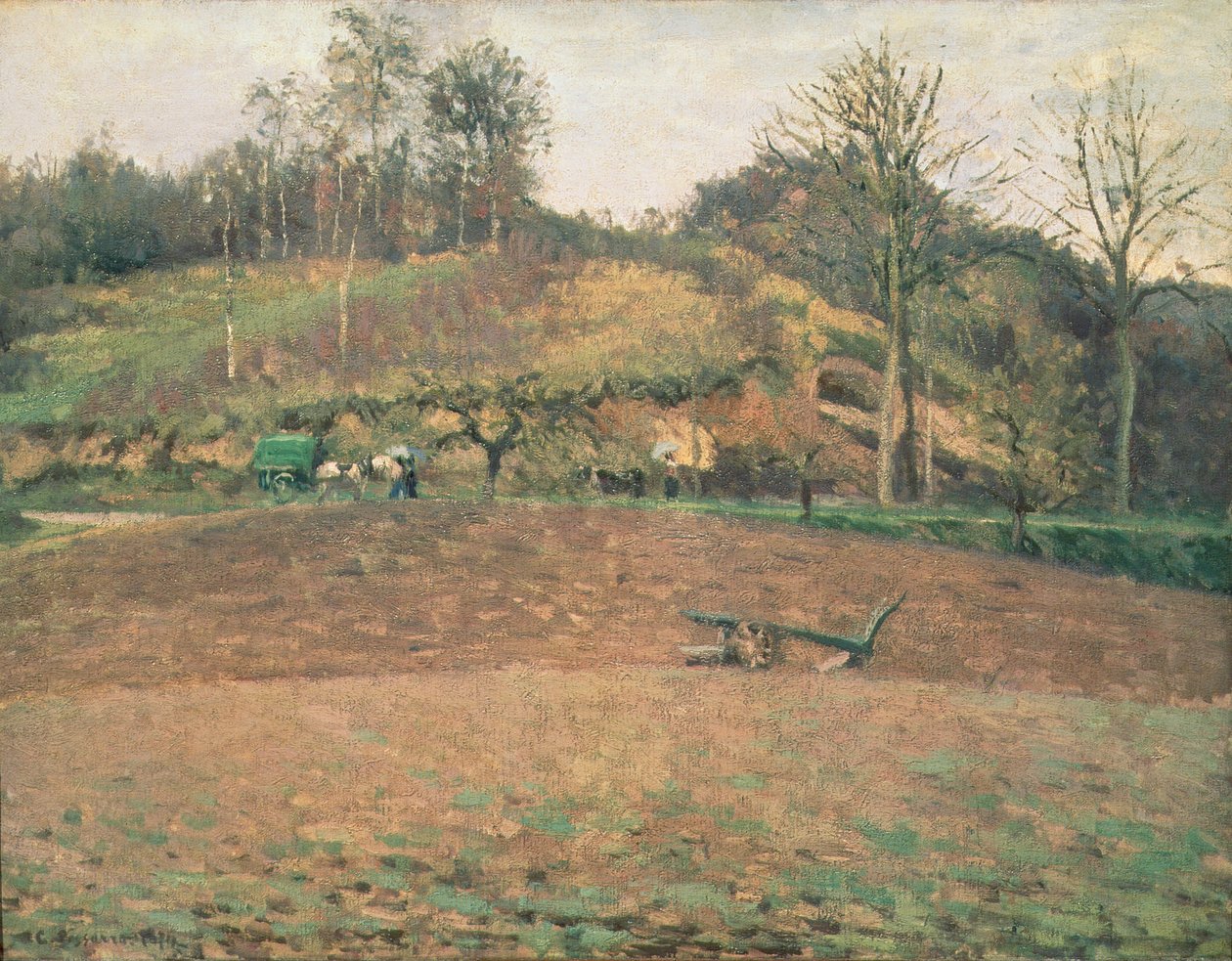 Szántóföld alkotó: Camille Jacob Pissarro