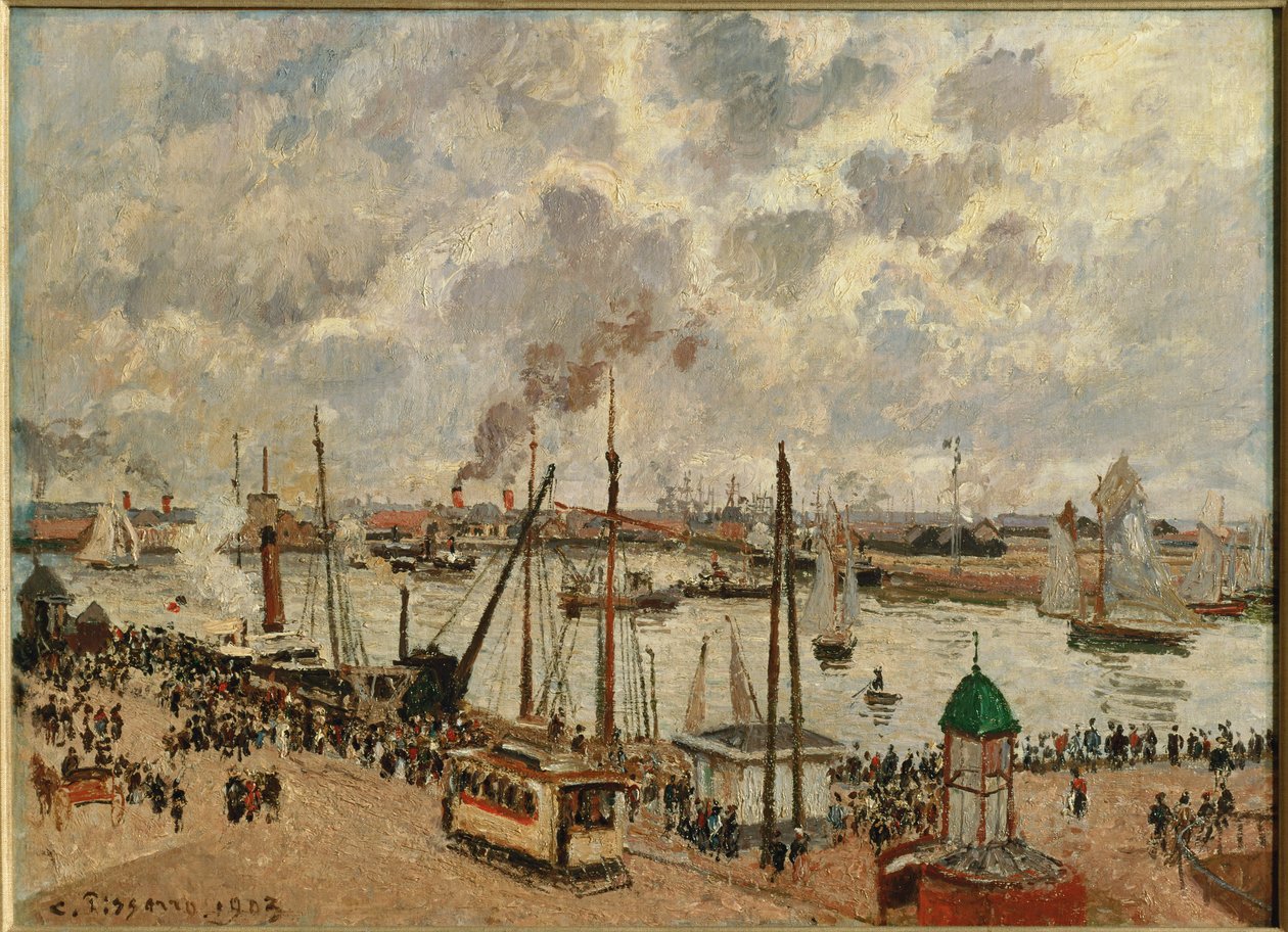 Port du Havre ... (olaj, vászon) alkotó: Camille Pissarro