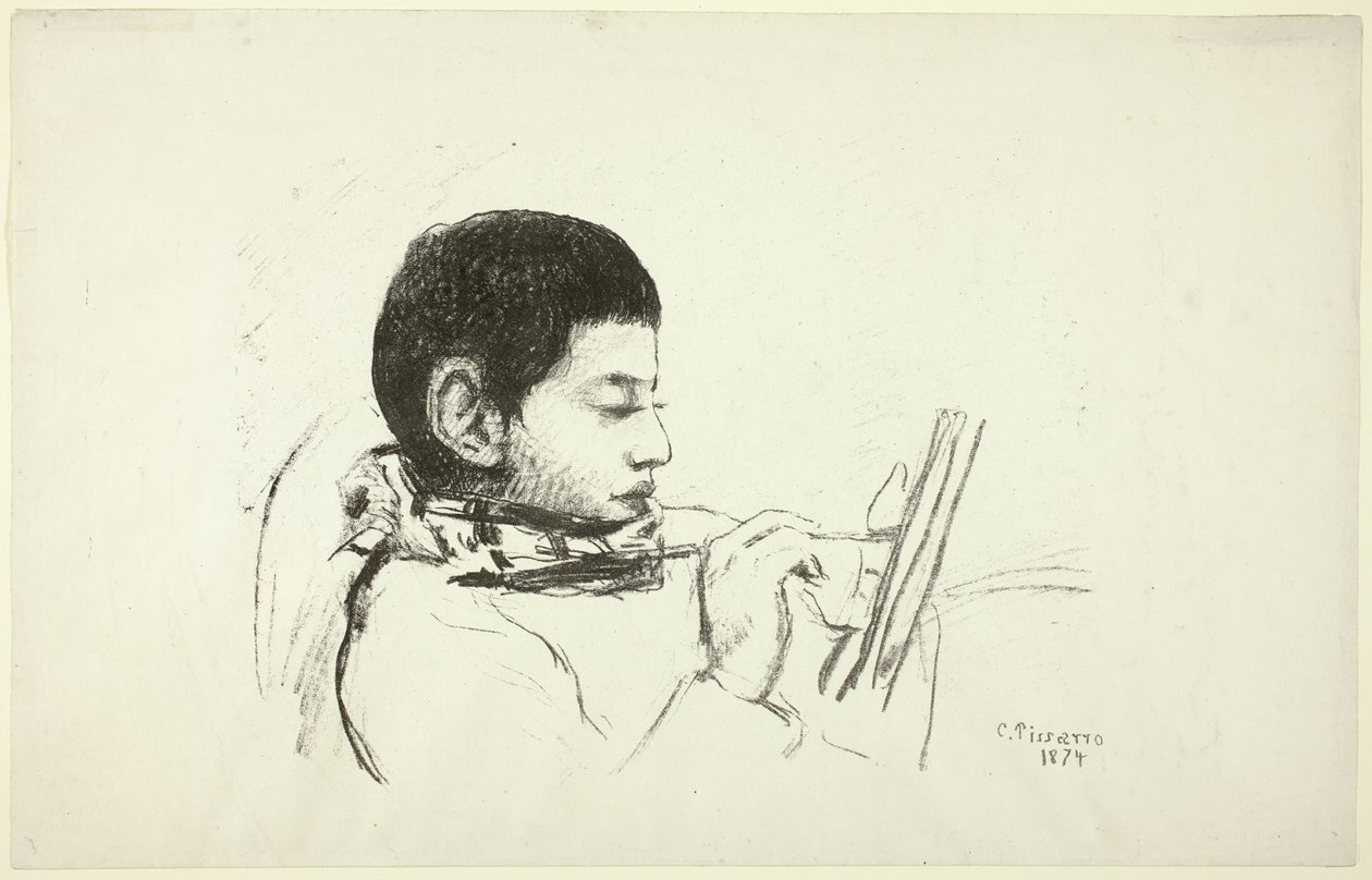 Portré: Lucien Pissarro alkotó: Camille Pissarro
