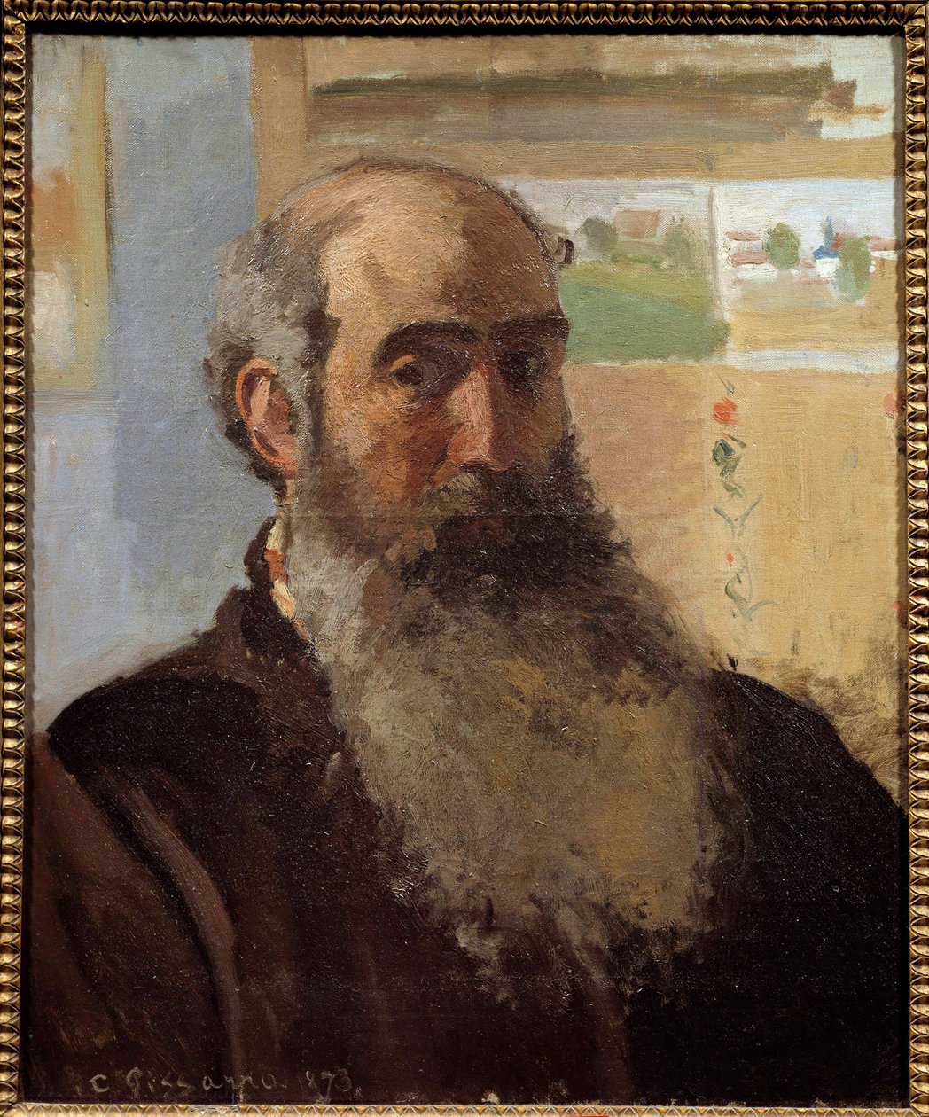 Camille Pissarro (1830-1903) önarcképfestménye 1873 V. 0,56x0,46 m Párizs, Muse d