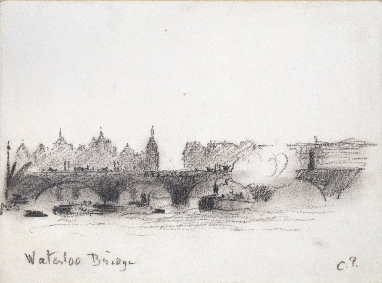 Tanulmány a Waterloo hídról, c1900 alkotó: Camille Pissarro
