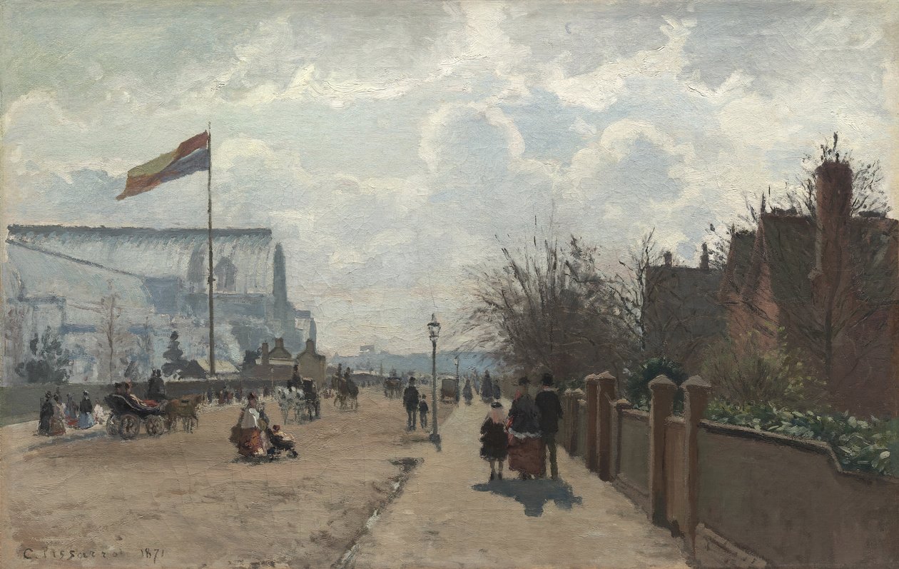A Kristálypalota, 1871. alkotó: Camille Pissarro