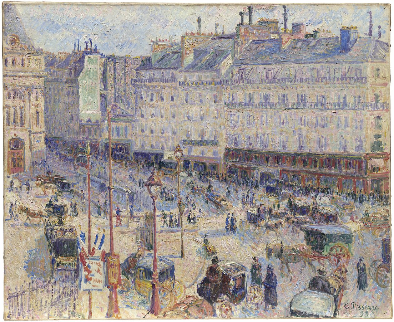 A Place du Havre, Párizs alkotó: Camille Pissarro