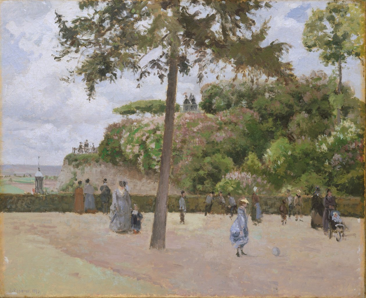 Pontoise nyilvános kertje alkotó: Camille Jacob Pissarro